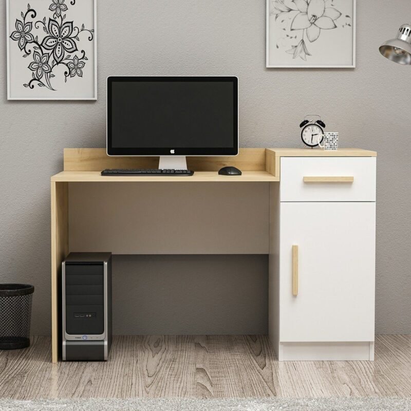 مكتب لون أبيض في بيج - OFF.2