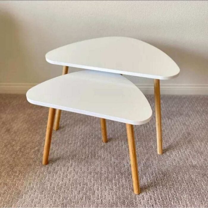 ⁦طقم ترابيزات جانبية قطعتين شكل مثلث t203⁩ - الصورة ⁦4⁩