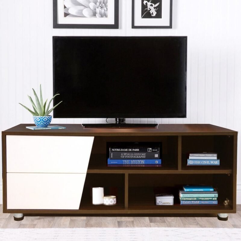 وحدة تلفزيون أبيض وبني - tv309