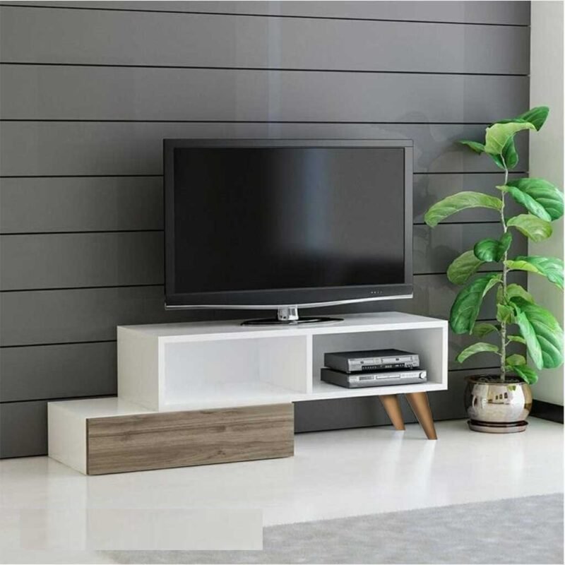 وحدة تلفزيون بيج و أبيض - tv308